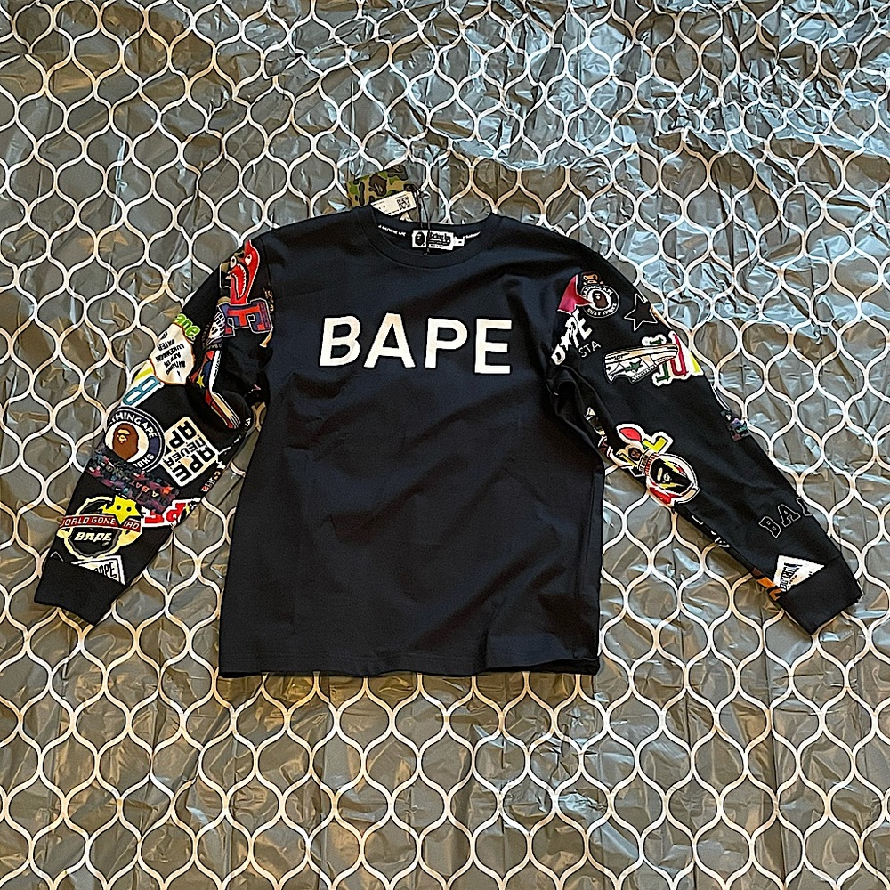 A Bathing Ape multi print L/S Tee